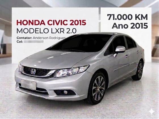 HONDA CIVIC 2.0 LXR 16V FLEX 4P AUTOMÁTICO